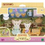 Figurine Miniature - Personnage Miniature Set de pique-nique Fennec - SYLVANIAN FAMILIES - 2 personnages. vélo et accessoires