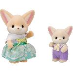 Figurine Miniature - Personnage Miniature Set de pique-nique Fennec - SYLVANIAN FAMILIES - 2 personnages. vélo et accessoires