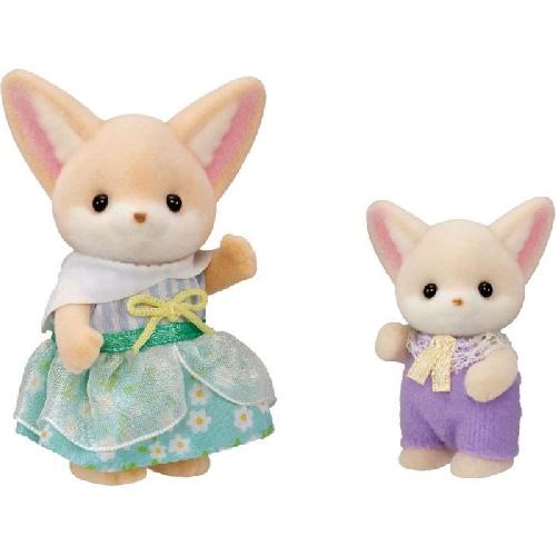 Figurine Miniature - Personnage Miniature Set de pique-nique Fennec - SYLVANIAN FAMILIES - 2 personnages. vélo et accessoires