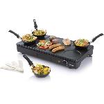 Plancha De Table - Electrique Set Gourmet DOMO - Crepiere/Wok - 4 personnes - 1000W - DO8712W