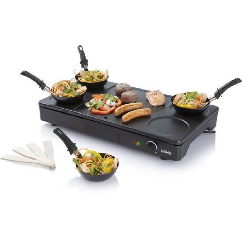 Plancha De Table - Electrique Set Gourmet DOMO - Crepiere/Wok - 4 personnes - 1000W - DO8712W