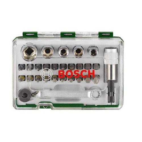 Accessoire - Consommable Machine Outil Set vissage mixte Bosch - Kit 27 pieces. Assortiment d'Embouts de Vissage avec Cliquet