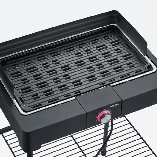Barbecue De Table - Electrique SEVERIN - PG8568 - Barbecue sur pieds électrique. 2 200 W. grille en fonte d'aluminium. bac a eau réducteur de fumée et d'odeurs.