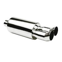 Silencieux Echappement Universel sortie double DTM - Inox Silencieux Echappement Universel sortie double DTM - Inox