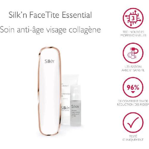 Appareil Exfoliant - Electrostimulateur Visage SILK'N Facetite Essentials - Appareil de raffermissement et réduction des rides pour le visage