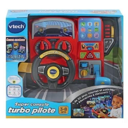 Simulateur De Conduite Simulateur de conduite pour enfant - VTECH Super Console Turbo Pilote - Écran couleur et 20 jeux inclus