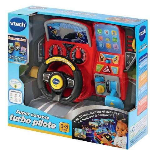 Simulateur De Conduite Simulateur de conduite pour enfant - VTECH Super Console Turbo Pilote - Écran couleur et 20 jeux inclus