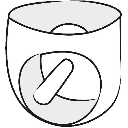 Slip avec Gode Anal 14cm - XL Noir