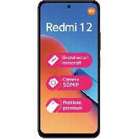 Smartphone - Mobile XIAOMI Redmi 12 4G 256Go Noir + MI 20W chargeur blanc