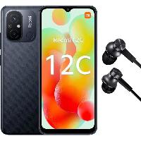 Smartphone XIAOMI Redmi 12C 128Go 4G Noir + Mi in-ear écouteurs basic noir
