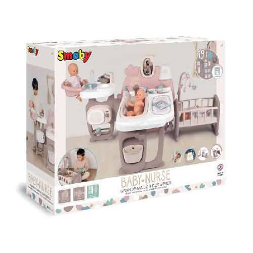 Vetement - Accessoire Poupon SMOBY - Baby Nurse Grande Maison des Bebes - Cuisine. Salle de Bain et Chambre - Fabrique en France