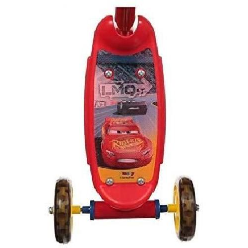 Casque De Glisse - Trottinette - Skate - Patin A Roulette Smoby - Cars - Patinette 3 roues silencieuses - Strucure metale - Trottinette enfant avec guidon reglable