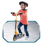 Casque De Glisse - Trottinette - Skate - Patin A Roulette Smoby - Cars - Patinette pliable - 3 roues silencieuses - Plateau bois - Jaune et Multicolore - Trottinette avec guidon réglable