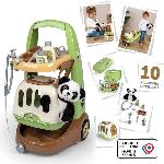 Docteur - Infirmiere - Veterinaire Smoby - Chariot Vétérinaire  de Zoo - Peluche Panda - Nombreux accessoires inclus - Produit 2 en 1 : Cage de transport - Fabrication