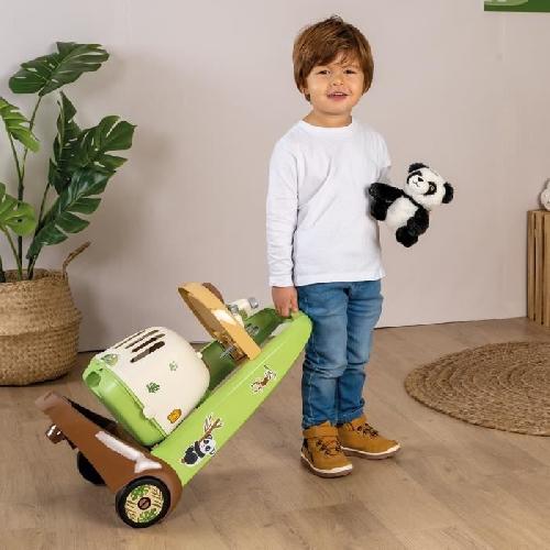 Docteur - Infirmiere - Veterinaire Smoby - Chariot Vétérinaire  de Zoo - Peluche Panda - Nombreux accessoires inclus - Produit 2 en 1 : Cage de transport - Fabrication