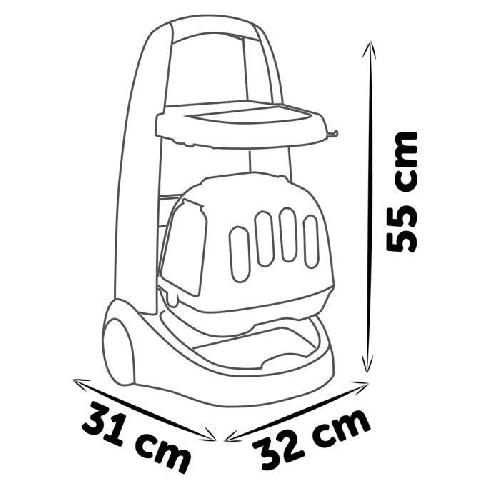 Docteur - Infirmiere - Veterinaire Smoby - Chariot Vétérinaire  de Zoo - Peluche Panda - Nombreux accessoires inclus - Produit 2 en 1 : Cage de transport - Fabrication