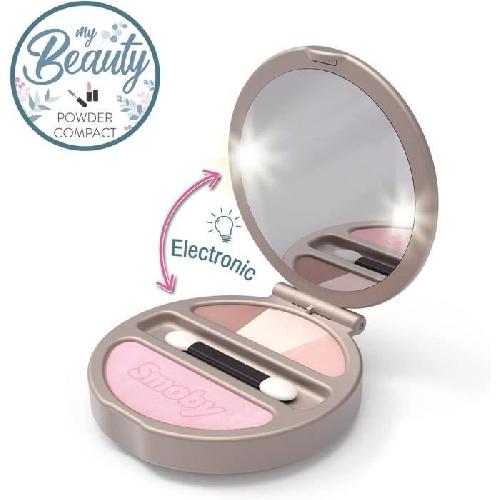 Coiffeur - Estheticienne Smoby - My Beauty Powder Compact - Poudrier Factice Lumineux - Miroir - 320151