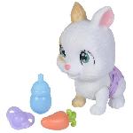 Poupee Smoby - Pamper Petz - Lapin a adopter - 4 accessoires - Articulé - Bois et fais pipi - Certificat d'adoption - Des 3 ans