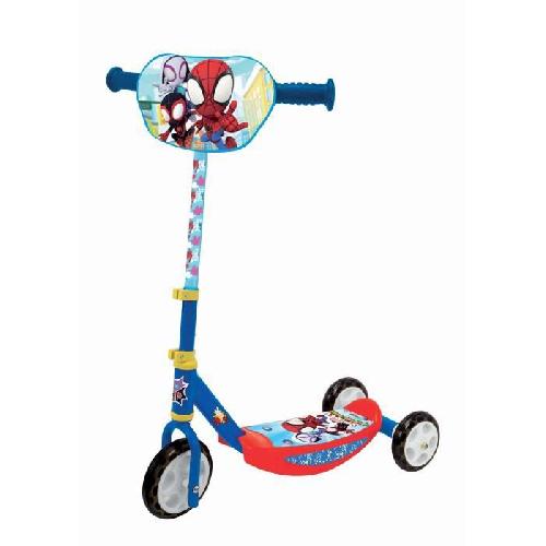 Trottinette SMOBY - Patinette enfant - SPIDEY PATINETTE 3R - 3 roues silencieuses - Structure metal - Guidon reglable