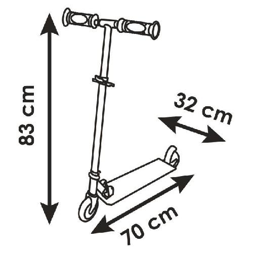 Trottinette Smoby - Patinette Gabby et la Maison Magique - 2 roues - Pliables -