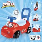 Porteur - Pousseur Smoby - Porteur auto enfant 2 en 1 - Spidey - Coffre sous la selle - Des 10 mois - Fabrication française