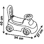 Porteur - Pousseur Smoby - Porteur enfant 2 en 1 - Auto Rouge - Coffre sous la selle + klaxon - Des 10 mois - Fabrication française