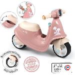 Porteur - Pousseur Smoby - Porteur scooter Rose - Coffre a Jouets - Roues silencieuses Dés 2ans