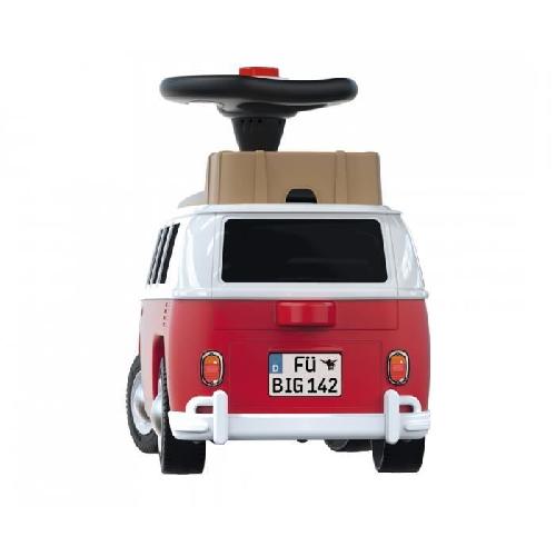 Porteur - Pousseur Smoby - Porteur Volkswagen Van Rouge - Coffre de rangement + Volant directionnel - 26L x 30l x 60H - Dés 18 mois