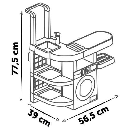 Soin De La Maison - Nettoyage - Menage Smoby - Rowenta - Buanderie enfant - Jeu d'imitation - Sons réalistes - 17 accessoires réalistes