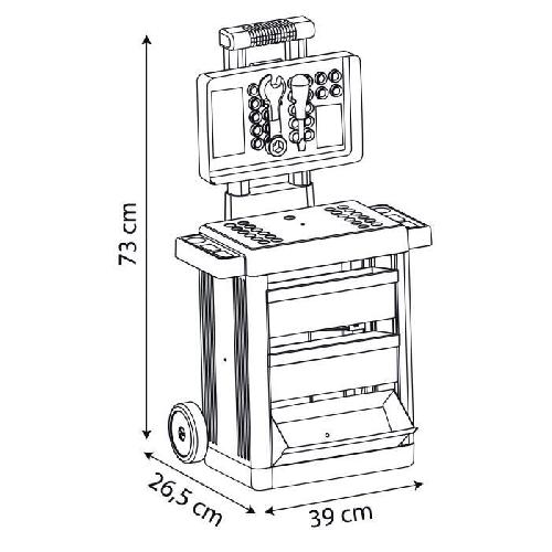 Bricolage - Etabli - Outil Smoby - Spidey - Chariot de Bricolage