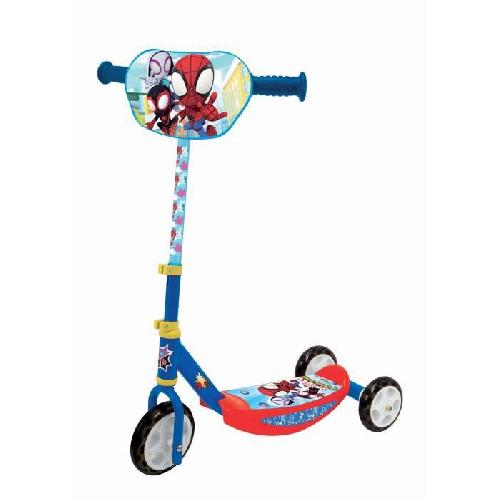 Trottinette Smoby - Spidey - Patinette 3 roues silencieuses - Structure metal - Trottinette enfant guidon reglable