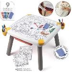 Smoby - Table enfant Creative - Feutre effacable pour la table + 2 grandes feuilles de coloriage - 3 rangements - Des 3 ans