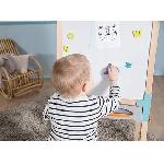 Tableau Enfant Smoby - Tableau en bois double face - Ardoise craie et Blanche magnétique - Pliable et hauteur ajustable - 80 accessoires - Dés 3ans