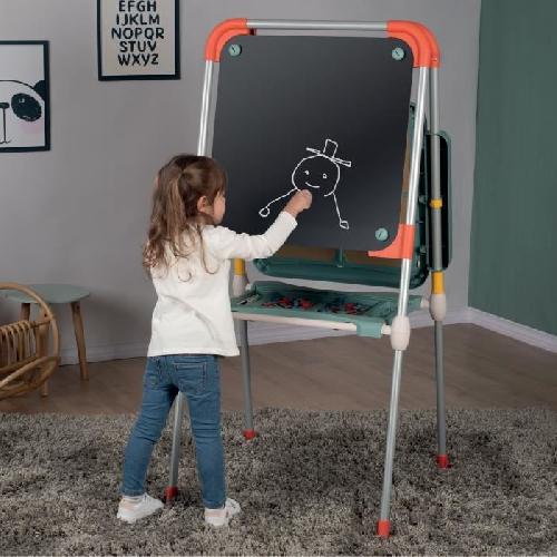 Tableau Enfant Smoby - Tableau Evolutif - Hauteur ajustable - Double face magnétique et ardoise - 80 Accessoires Inclus - Des 3 Ans