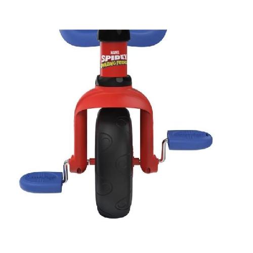 Tricycle Pour  Enfant Smoby - Tricycle Be Fun - Spidey - Evolutif de 15 mois a 3 ans - Canne parentale réglable sur 3 positions - Ceinture de sécurité