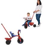 Tricycle Pour  Enfant Smoby - Tricycle Be Fun - Spidey - Evolutif de 15 mois a 3 ans - Canne parentale réglable sur 3 positions - Ceinture de sécurité