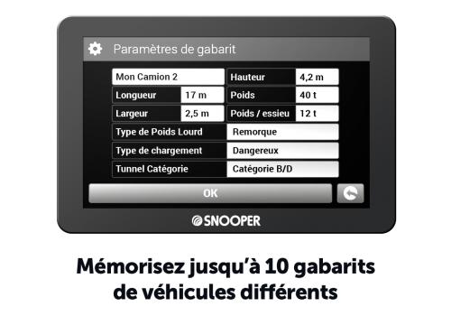 Gps Auto - Module - Boitier De Navigation SNOOPER GPS Poids Lourds Truckmate 6600 Ecran 7 Mise a Jour a Vie