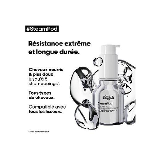 Masque Capillaire - Soin Capillaire Soin Lissant Professionnel pour Steampod L'Oreal Professionnel - Soin thermo-protecteur enrichi en Alpha-silane -50ml