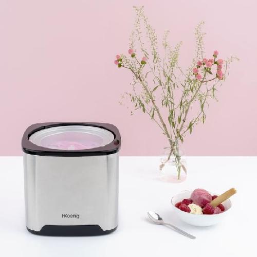 Sorbetiere - Machine A Glace Sorbetiere HKoeNIG - SRB80 - Capacite 2 L - Preparation rapide- 30 a 40 min - 12W