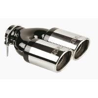 Sortie Echappement Double Universelle - Inox - Int 48-60mm - Long 240mm - Sortie 2x80x70mm Sortie Echappement Double Universelle - Inox - Int 48-60mm - Long 240mm - Sortie 2x80x70mm