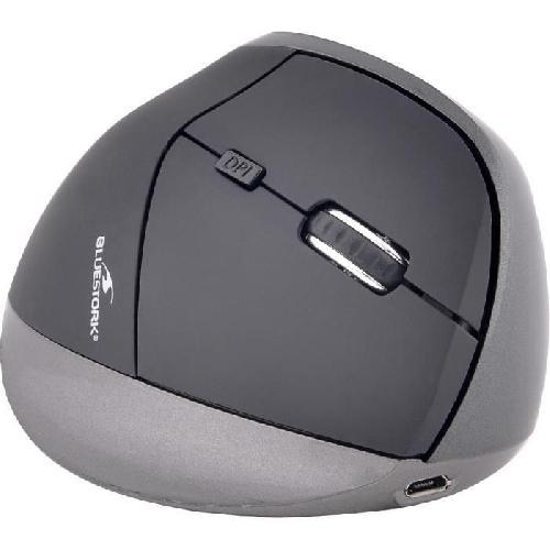 Souris Souris ergonomique - Sans fil - Bluestork - Optique - 1 200 dpi - 6 Boutons - PC / MAC
