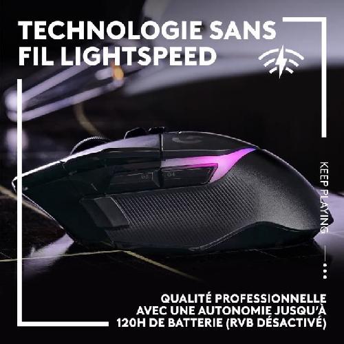 Souris Souris gamer - Sans fil - Logitech G - G502 X Plus - Noir