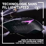 Souris Souris Gaming - Sans fil - LOGITECH G - G502 X PLUS LIGHTSPEED - Boutons hybrides LIGHTFORCE - Capteur Gaming HERO 25K - Noir