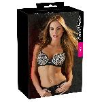 Ensembles Soutien-gorge armatures paillete noir argent 100B