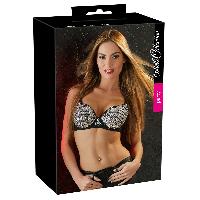 Soutien-gorge armatures paillete noir argent 100B Soutien-gorge armatures paillete noir argent 100B