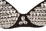 Ensembles Soutien-gorge armatures paillete noir argent 100B