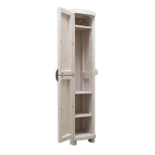 Etabli - Systeme Perfo - Armoire - Mobilier Atelier SPACESAVER 35 PLASTIKEN Armoire haute 1 Porte avec étageres - l 35 x p 45 x h 184 cm - Gamme Space SAVER - Intérieur et Extérieur