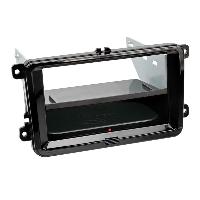 Speciales cats prix KC NoSTech Kit Facade autoradio 2DIN compatible avec Seat Skoda VW ap03 Avec vide poche Induction Qi Noir brillant