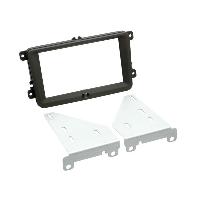 Speciales cats prix KC NoSTech Kit Facade autoradio 2DIN compatible avec Seat Skoda VW ap03 Noir Rubber touch