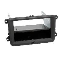 Speciales cats prix KC NoSTech Kit Facade autoradio 2DIN compatible avec Seat Skoda VW ap03 vide poche Noir Rubber touch